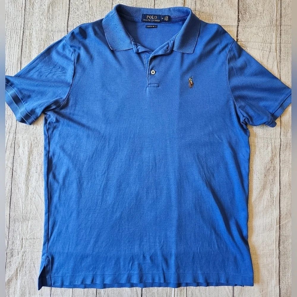 Polo Ralph Lauren Men's Size Medium Classic Fit Blue Short Sleeve Polo Shirt